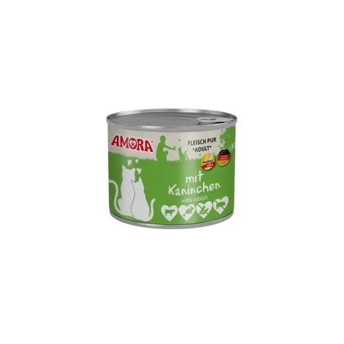 Amora Cat Dose Fleisch Pur mit Kaninchen 200g Zertifiziert