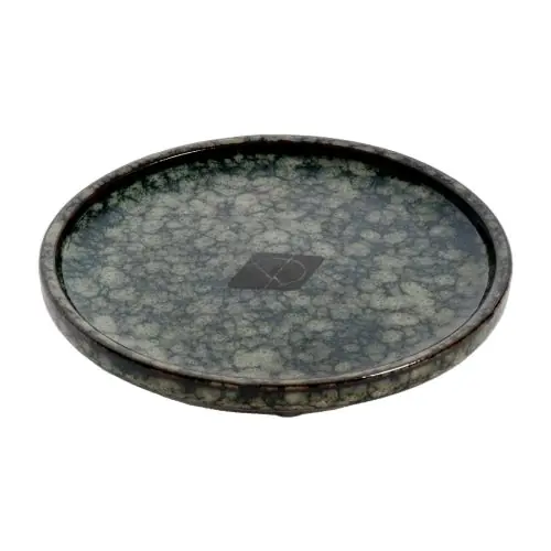 Sonderaktion D&D flacher Katzennapf Jasper - green marble