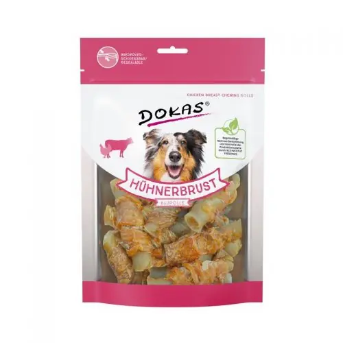 Dokas Dog Snack Hühnerbrust Kaurolle 250 g Neue Kollektion