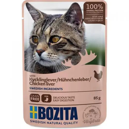 Meistverkauft Bozita Pouch Häppchen in Gelee mit Hühnchenleber 85g