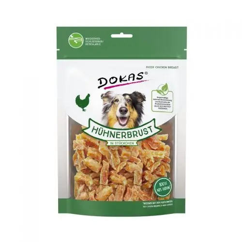 Dokas Dog Snack Hühnerbrust in Stückchen 200 g Zertifiziert
