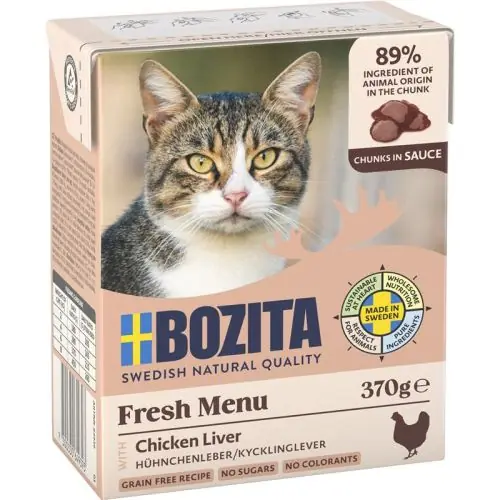 Kracherpreis Bozita Cat Tetra Recard Häppchen in Sauce mit Hühnchenleber 370g