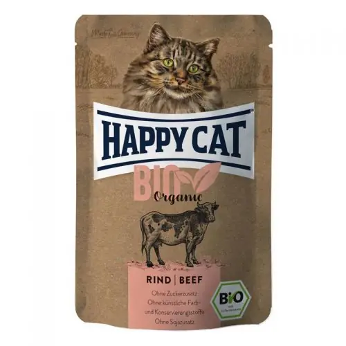 Happy Cat Bio Pouch Rind 85g Nur Heute