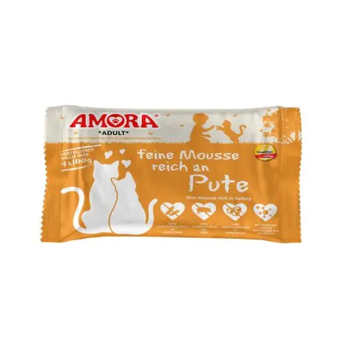 Amora Cat PB feine Mousse reich an Pute 4x100g Bestpreis