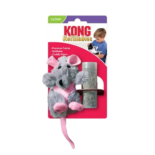Solange Der Vorrat Reicht KONG Cat Refillable Catnip Rat