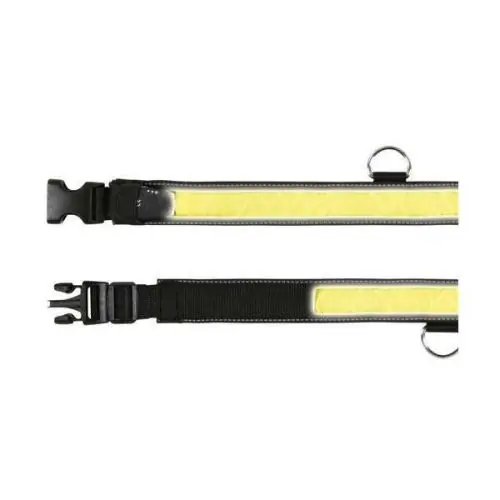 Trixie Flash + Reflect Halsband - Schwarz-Gelb L-XL 55-70cm Schneller Versand