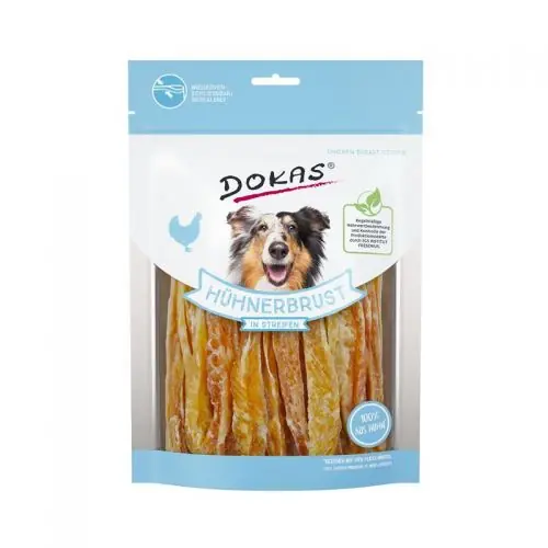 Dokas Dog Snack Hühnerbrust in Streifen 250g Beliebt