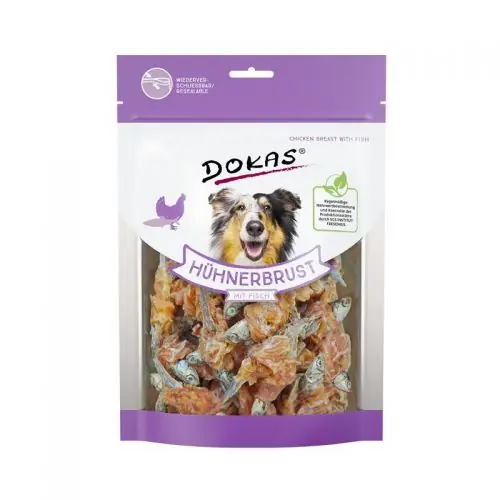 Dokas Dog Snack Hühnerbrust mit Fisch 220g Neu