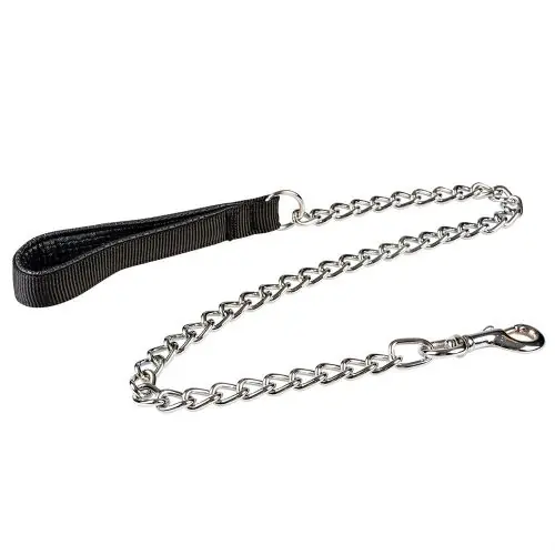 Rabatt Duvoplus Kettenleine mit gepolstertem Griff - schwarz 100cm/4mm 100cm/3mm