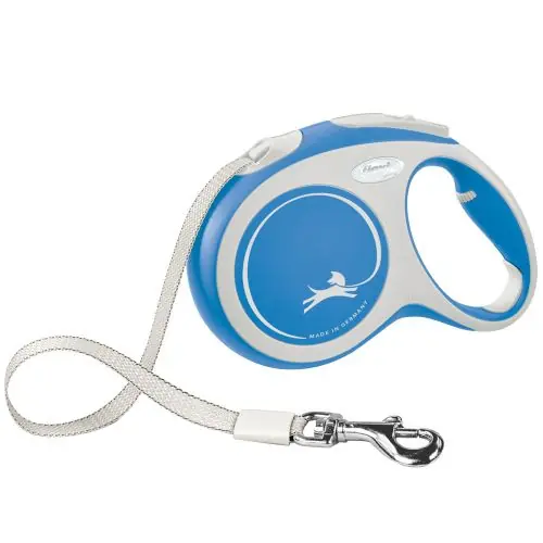 Nur Heute FLEXI Rollleine New COMFORT Gurt - 5m, bis 60kg blau blau