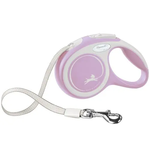 FLEXI Rollleine New COMFORT Gurt - 3m, bis 12kg rosa blau Geprüft