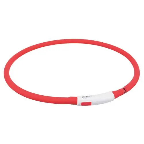 Trixie Flash Leuchtring USB aus Silikon rot bunt Sichere Zahlung