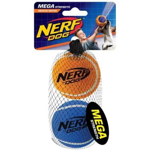 NERF DOG Tennis Balls megastark 6,4 cm / 2 Stück 6.4 cm / 2 Stück Neu Im Sortiment