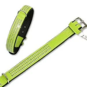 Karlie VINTAGE Strass Halsband 3-reihig - Kiwi 30 mm, 55 cm 30 mm. 55 cm Top-Seller