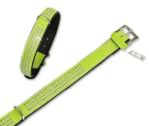 Karlie VINTAGE Strass Halsband 3-reihig - Kiwi 30 mm, 55 cm 30 mm. 55 cm Top-Seller