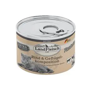 Neu Im Sortiment Landfleisch Cat Kitten Pastete Rind & Geflügelkomposition 195 g 195 g