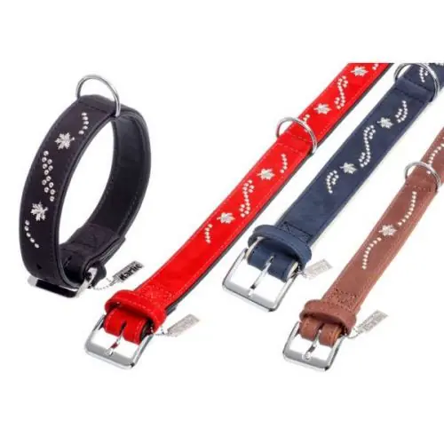 Expressversand Karlie Buffalo Noble Halsband - Dunkelblau/Hellbeige 35 mm / 50 cm 30 mm / 40 cm