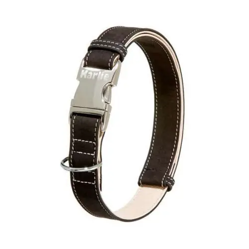 Karlie Buffalo Ultra Halsband - Schwarz/Hellbeige 40 mm / 55-75 cm 25 mm / 45-65 cm Preisreduziert
