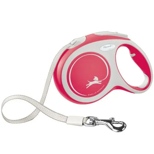 Sale FLEXI Rollleine New COMFORT Gurt - 5m, bis 60kg rot blau