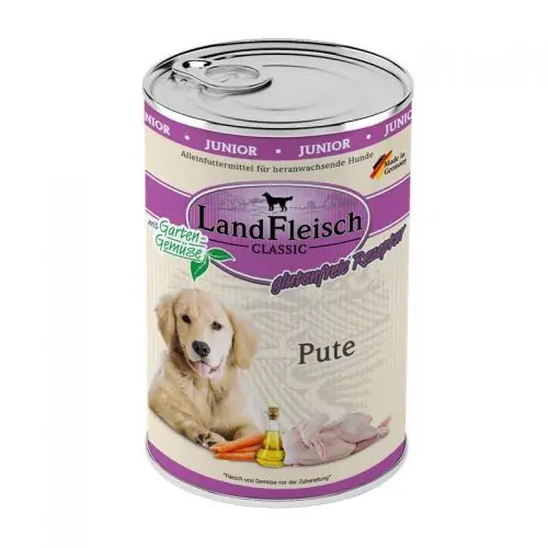 Wochenendangebot Landfleisch Dog Classic Junior Pute mit Gartengemüse 400g 400g