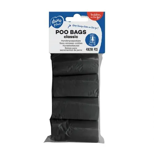 Schnäppchen Duvoplus Hundekotbeutel classic schwarz 8 x 20 Stück 4 x 20 Stück