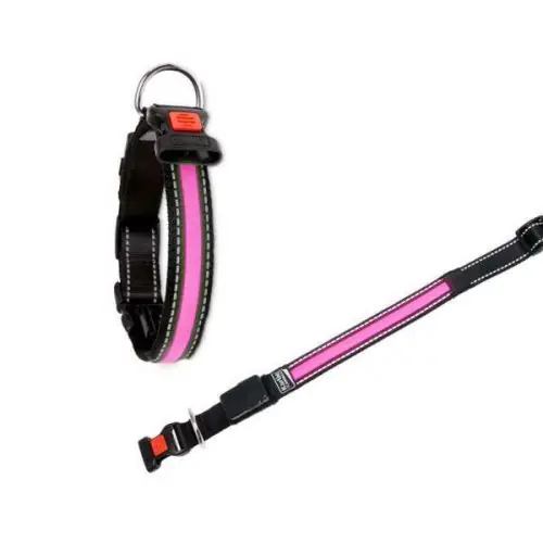 Billig Karlie Flamingo oLED Halsband mit USB Ladegerät - Pink 58,5 - 65 cm 58.5 - 65 cm