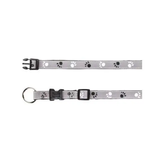 Versand Am Gleichen Tag Trixie Halsband Silver Reflect - Pfotenmotiv 30-45cm / 15mm 30-45cm / 15mm