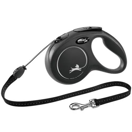 FLEXI Rollleine New CLASSIC Seil - 5m, bis 20kg Schwarz Schwarz Jetzt Kaufen