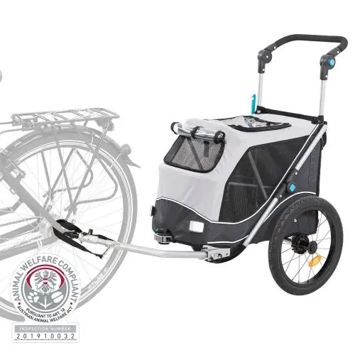 Direktkauf Trixie Fahrrad-Anhänger für Hunde - grau/schwarz S S