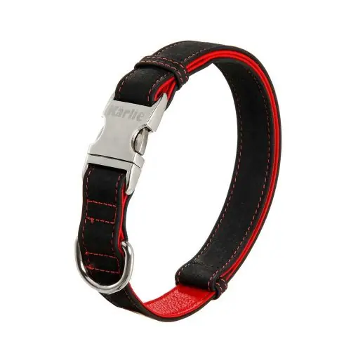 Karlie Buffalo Ultra Halsband - Schwarz/Rot 40 mm / 55-75 cm 40 mm / 55-75 cm Saisonangebot
