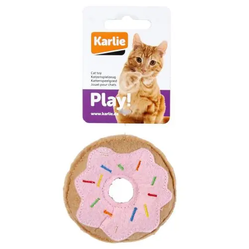 Günstig Karlie Flamingo Katzenspielzeug Food Textil Donut Erdbeere