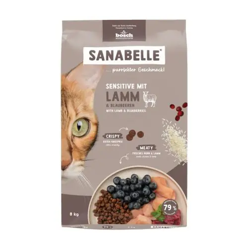 Preis Gesenkt Sanabelle Sensitive mit Lamm 8 kg 400 g