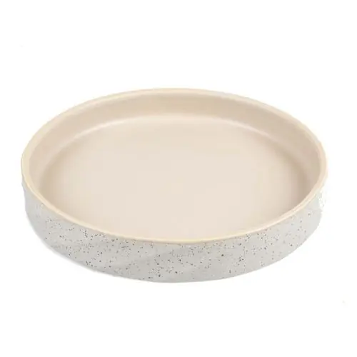 Duvoplus flacher Keramiknapf Stone Wavy Dune 260ml - 14,5x14,5x3cm 260ml - 14.5x14.5x3cm Must-Have