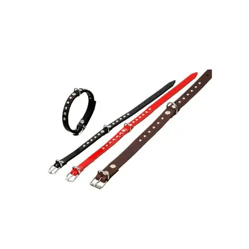 Karlie RONDO Halsband mit Ziernieten - Rot 27cm / 10mm 24cm / 10mm Zertifiziert
