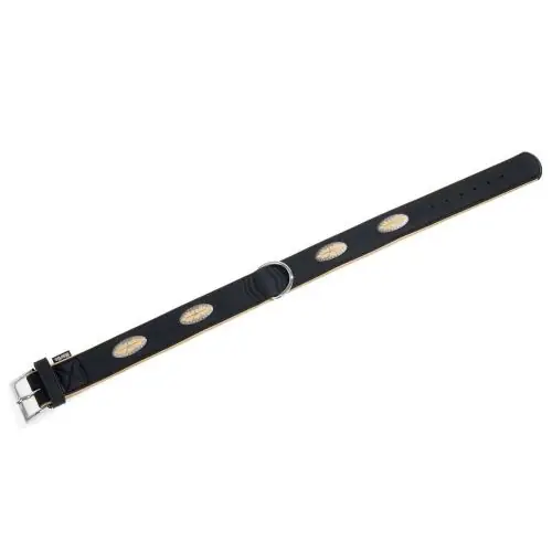 Karlie Art Buffalo Oak Halsband - Schwarz/Beige 65cm / 40mm 55cm / 30mm Schnäppchen