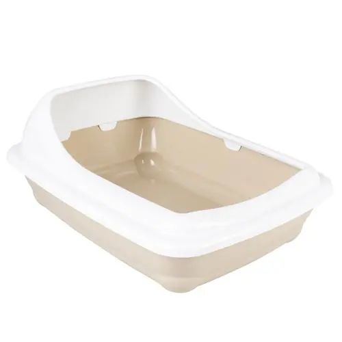 Duvoplus Katzentoilette Birba mit Rand - Mocaccino L - 56 x 39 x 21,5cm S - 38 x 31 x 13cm Sonderaktion