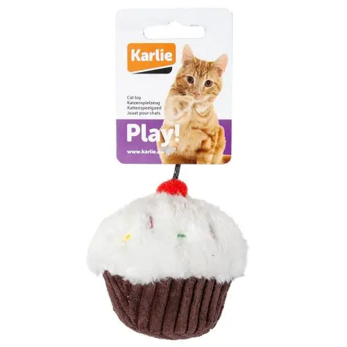 Mega-Angebot Karlie Flamingo Katzenspielzeug Food Textil Cup Cake Erdbeere