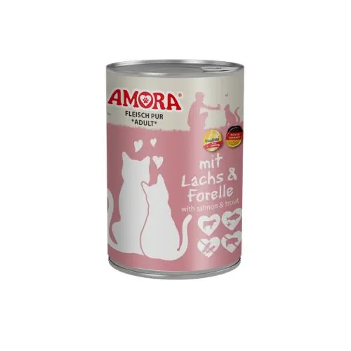 Preisknaller Amora Cat Dose Fleisch Pur mit Lachs & Forelle 400g 200g