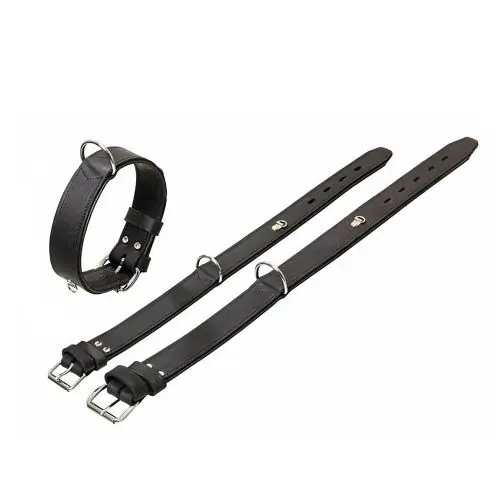 Günstig Karlie Rondo Halsband mit Ring für Adresstube - Schwarz 70cm/40mm 50cm/35mm