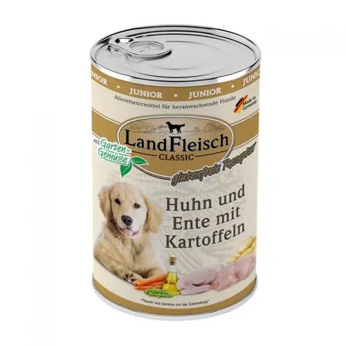Echt Landfleisch Dog Classic Junior Huhn, Ente & Kartoffeln mit Gartengemüse 400g 400g