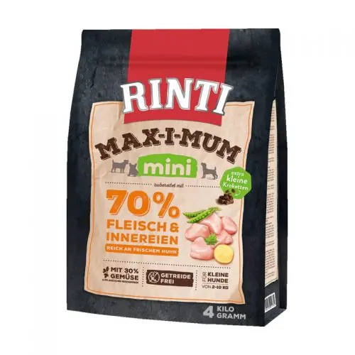 Schneller Versand Rinti Max-i-mum mini Huhn 4 kg 1 kg