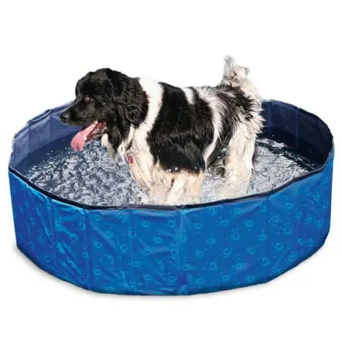 Karlie Flamingo DOGGY POOL Swimmingpool für Hunde - Blau gemustert 120 cm 120 cm Sonderangebot