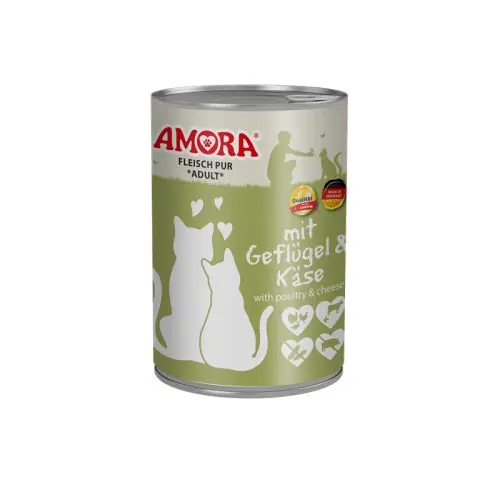 Direkt Vom Hersteller Amora Cat Dose Fleisch Pur mit Geflügel & Käse 400g 200g