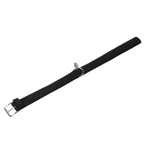 Sonderaktion Karlie Halsband Buffalo aus Kalbsleder - Schwarz 45 cm/22 mm 24 cm/10 mm
