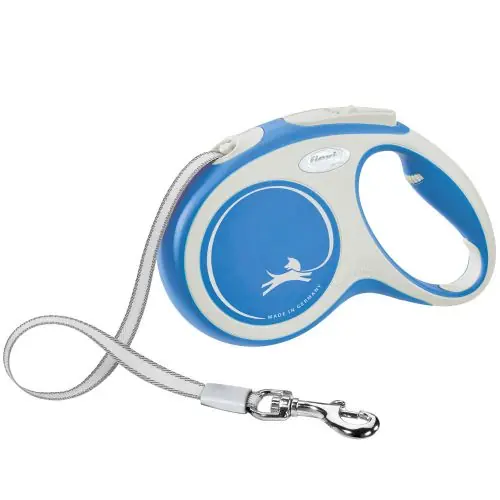 FLEXI Rollleine New COMFORT Gurt - 5m, bis 25kg blau blau Echt