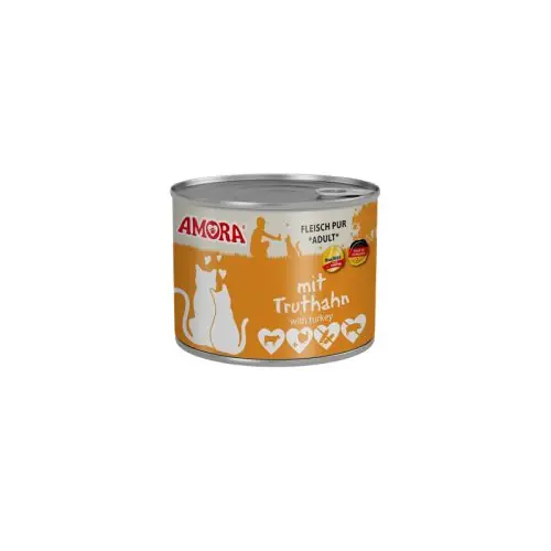 Amora Cat Dose Fleisch Pur mit Truthahn 200g 200g Neu