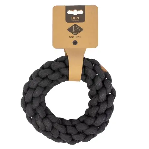 Sale D&D Baumwollring Ben - Schwarz 19 x 19 x 5cm 13 x 13 x 4.5cm