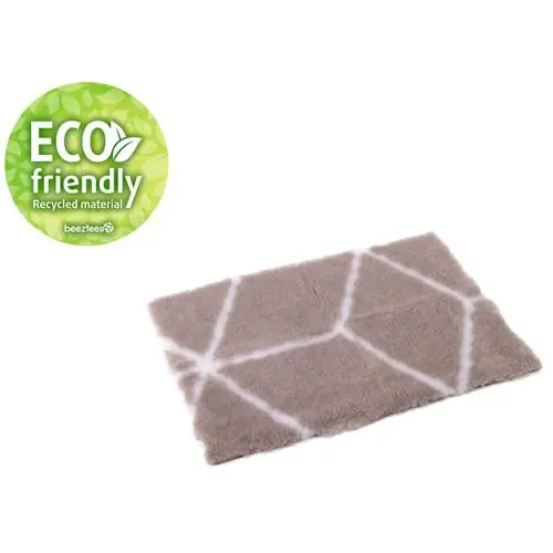 Letzte Chance Beeztees Eco Drybed Qub - Beige/Weiss 89 x 60 cm 49 x 36 cm