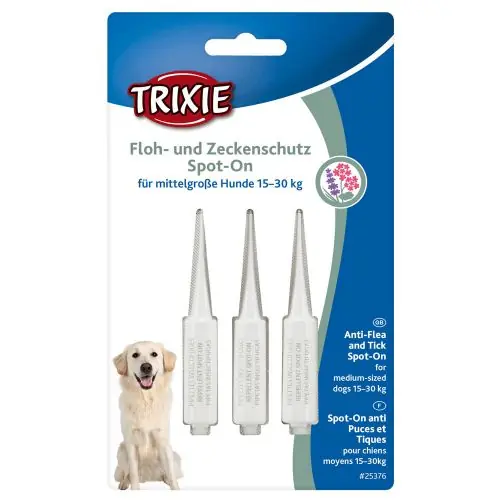 Trixie Floh- und Zeckenschutz Spot-On, Hund Hunde 15-30 kg Hunde bis 15 kg Highlight