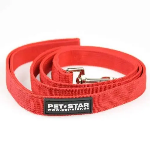 Heißes Angebot Pet-Star Leine (passend zum Pet-Star Softgeschirr / Netzgeschirr) Rot Rot